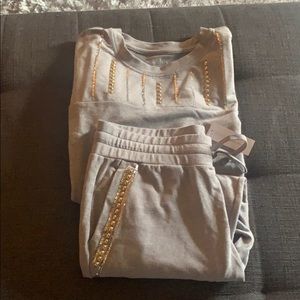 Ny&co sweat suit gold stud